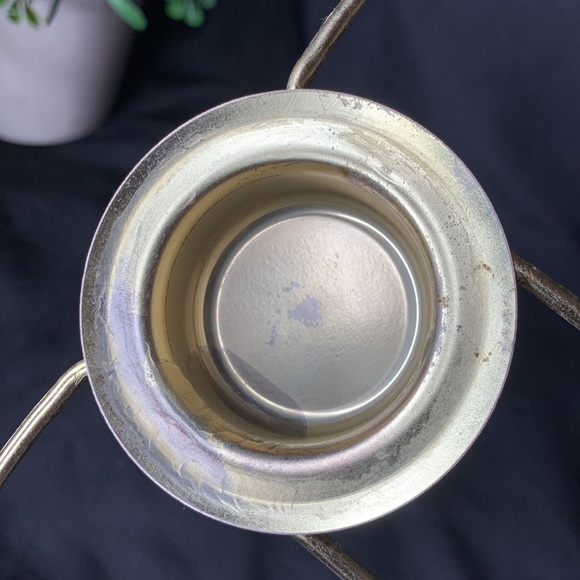 VTG MCM Inland Glass Atomic tree of life serving platter with metal warming tray - Picture 16 of 16